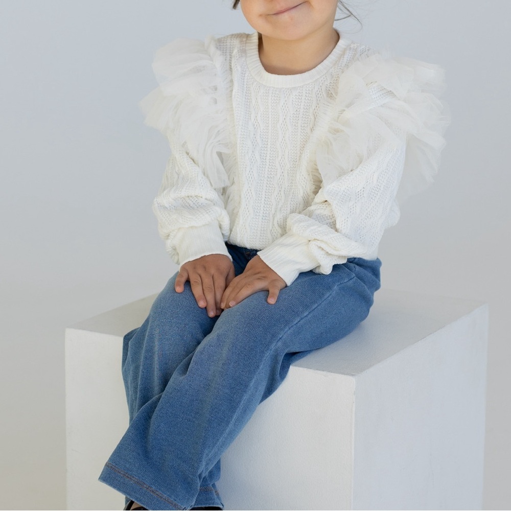 Habitual Cream Cable Knit Sweater